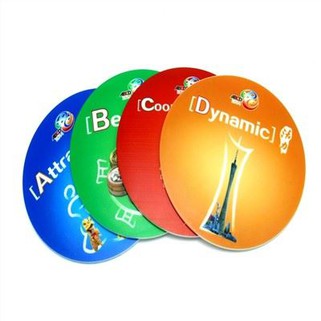 Coaster Cawan Bulat PVC Lembut Cetakan Tersuai